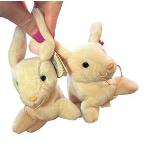 Set of 2: TY Beanie Baby Nibbler 1998 1999 TAG ERROR- Vintage and Retired!